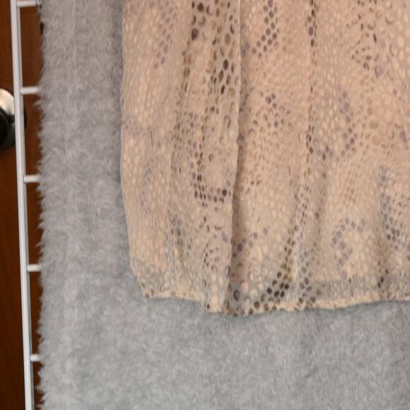 Silence Noise Anthropologie Dress Womens S Beige Metallic Animal Halter Mini - Picture 4 of 13